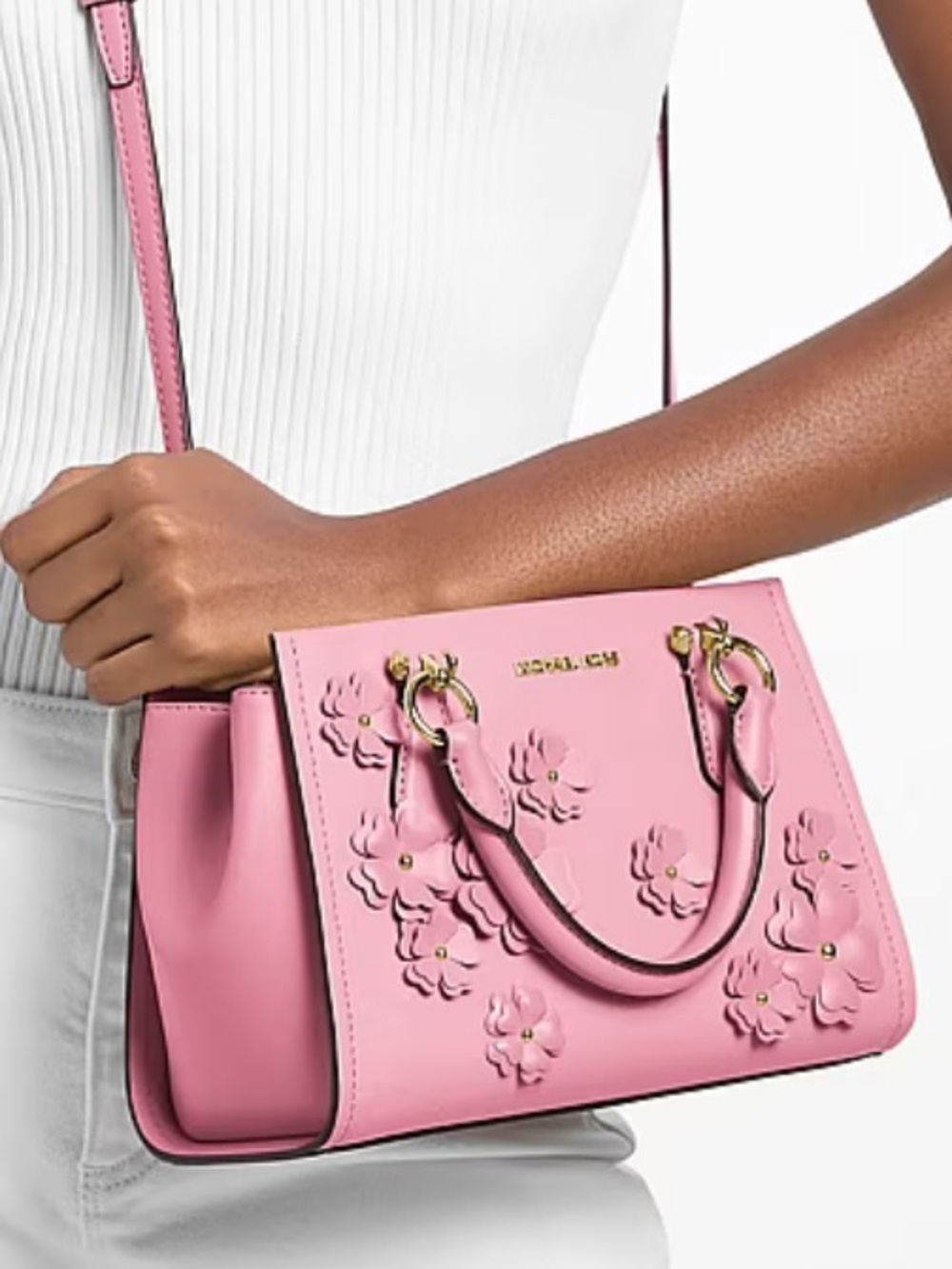 MICHAEL KORS  Marilyn Small Floral Embellished Satchel